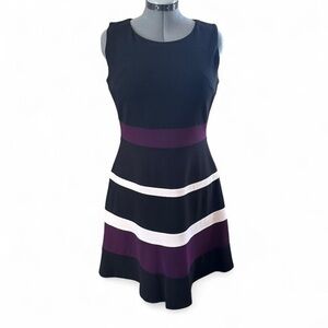 Tommy Hilfiger striped fit-and-flare dress size 12